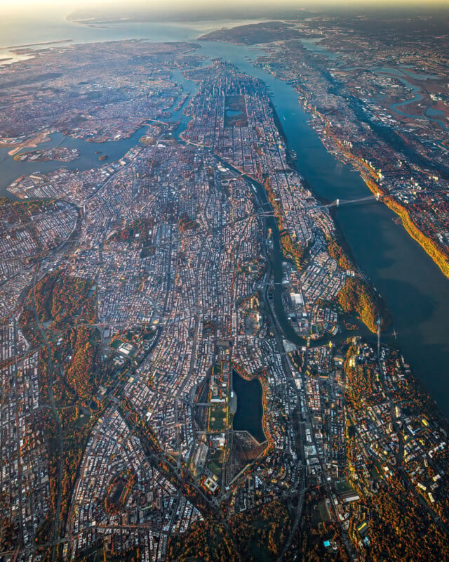 Aerial view of New York City