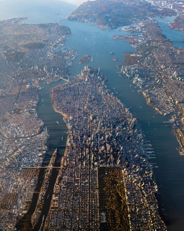 Aerial view of New York City