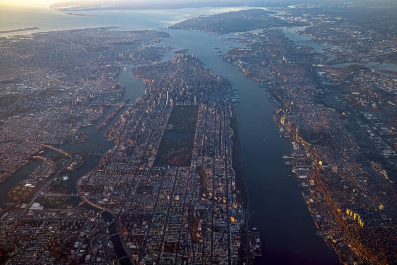 Aerial view of New York City