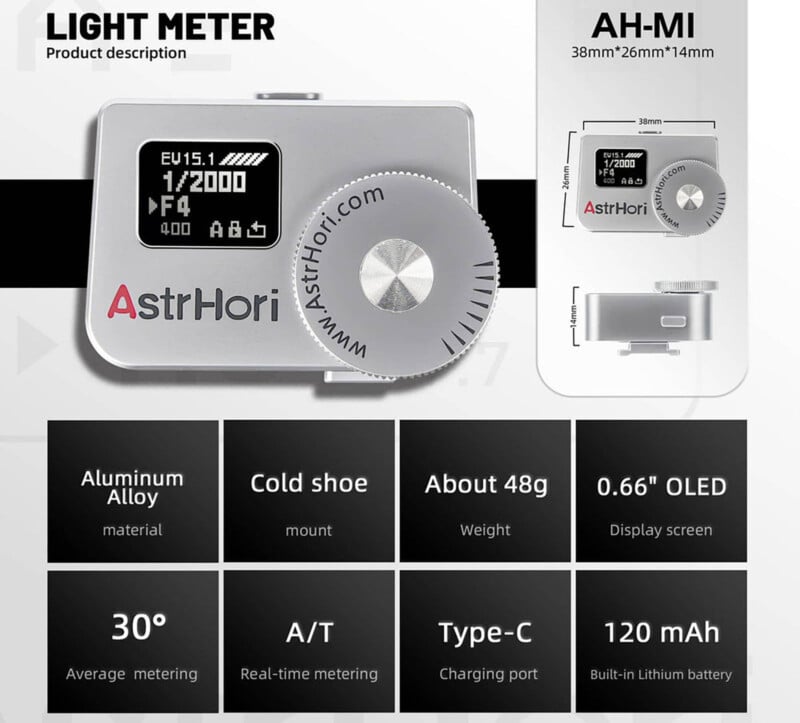 AstrHori AH-M1 light meter