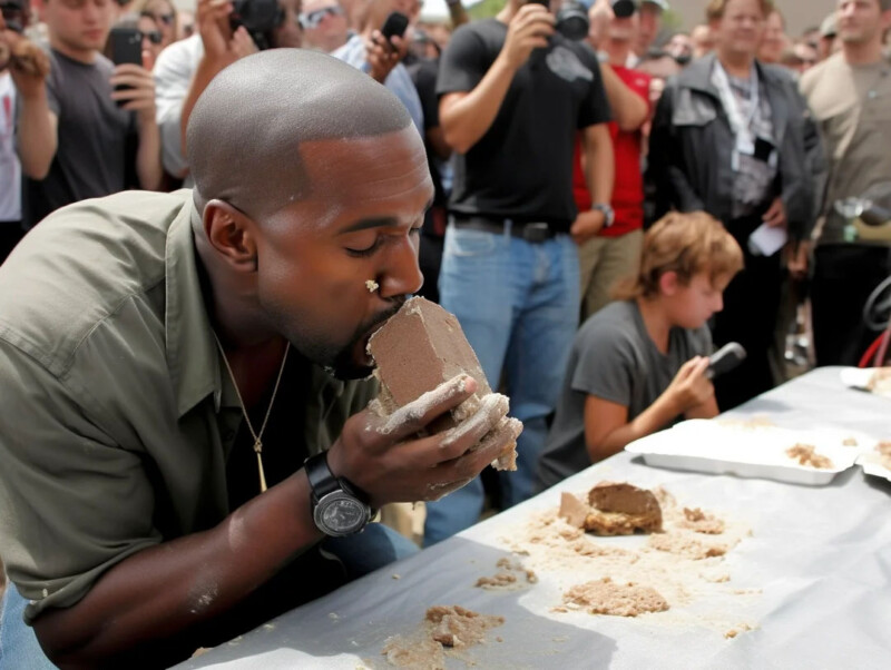 Celebrity concrete eating contest