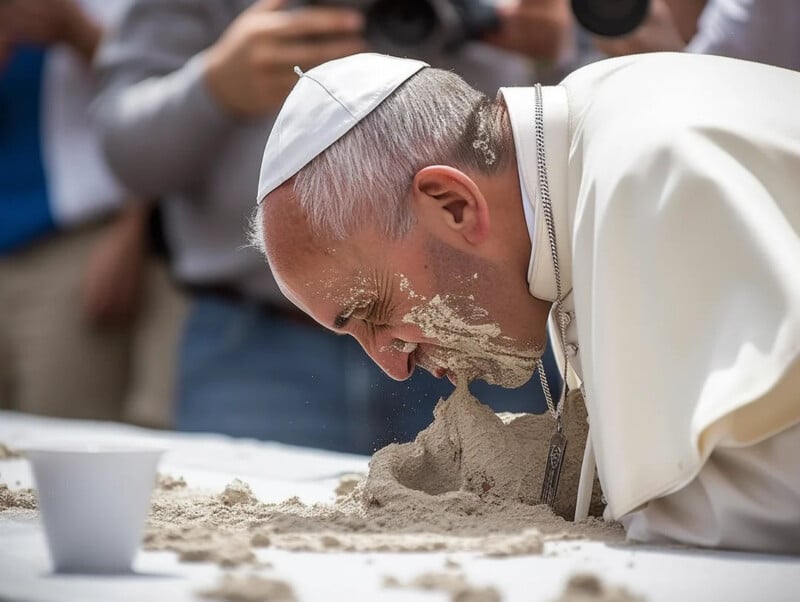 Celebrity concrete eating contest