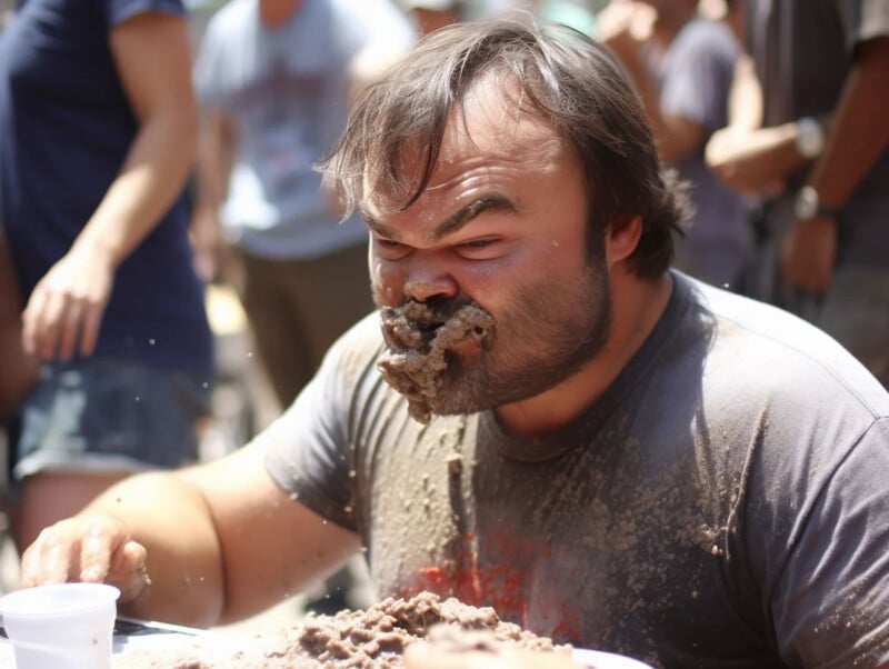 Celebrity concrete eating contest