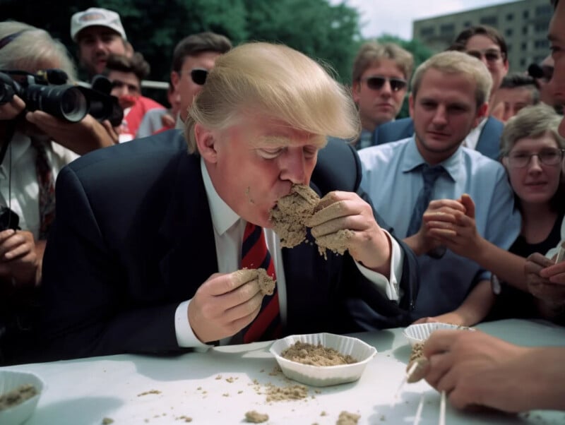 Celebrity concrete eating contest