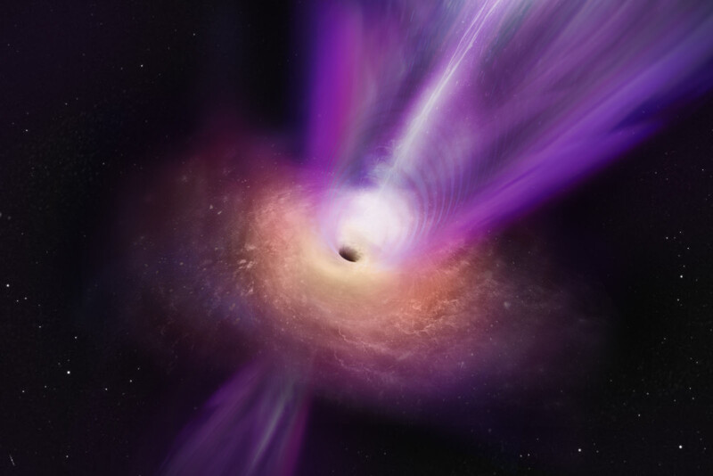 Vue d'artiste du trou noir M87