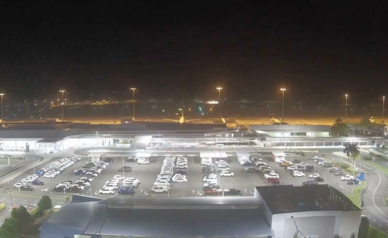 Meteor exploding over Cairns airport