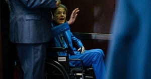 Senator Dianne Feinstein in a wheelchair
