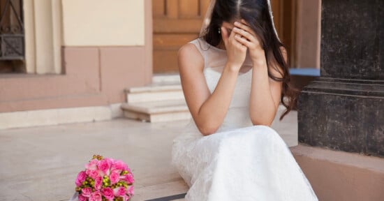 Bride in tears