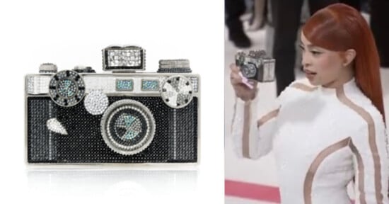 Ice Spice with a Judith Leiber Couture camera bag