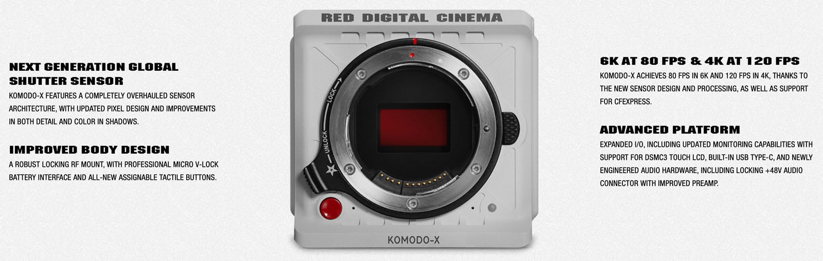 RED Unveils Komodo-X 6K Cine Camera with New Sensor and Faster