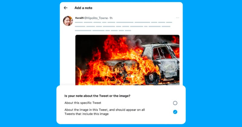 Twitter Community Notes for photos