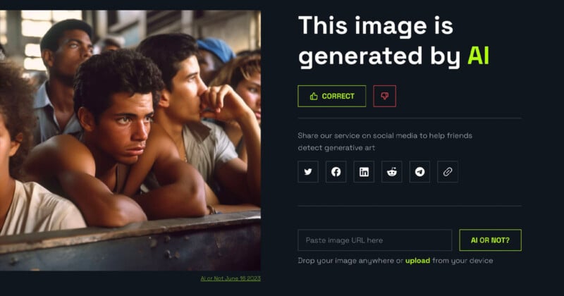 AI or Not' is a Free Web App That Claims to Detect AI Generated Photos