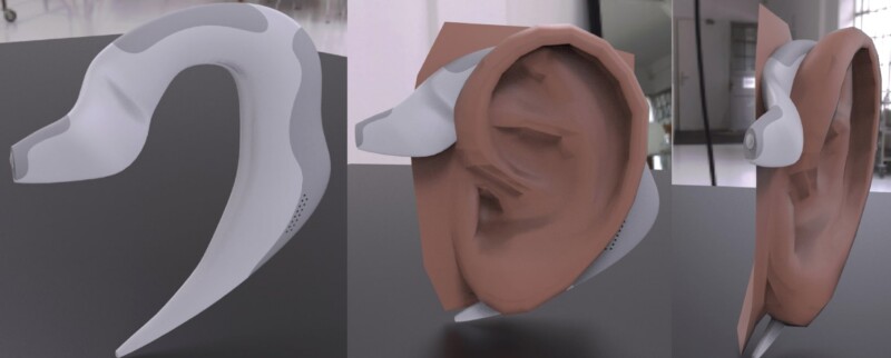 A prototype of the on-ear, diet-monitoring camera that will be trialled as part of CoDiet