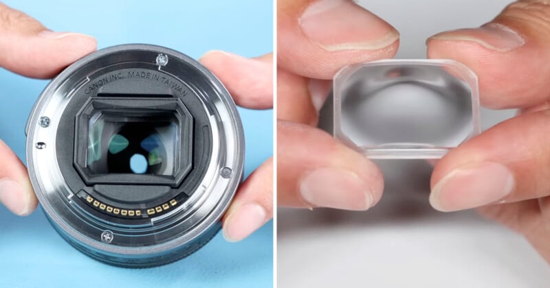 Teardown Shows Odd Elements in Canon RF 28mm f/2.8 Pancake Lens