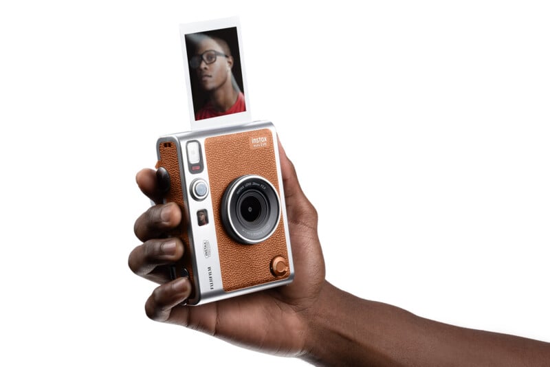 Fujifilm Instax Mini EVO instant camera.