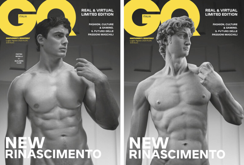 The lenticular GQ Italia cover 