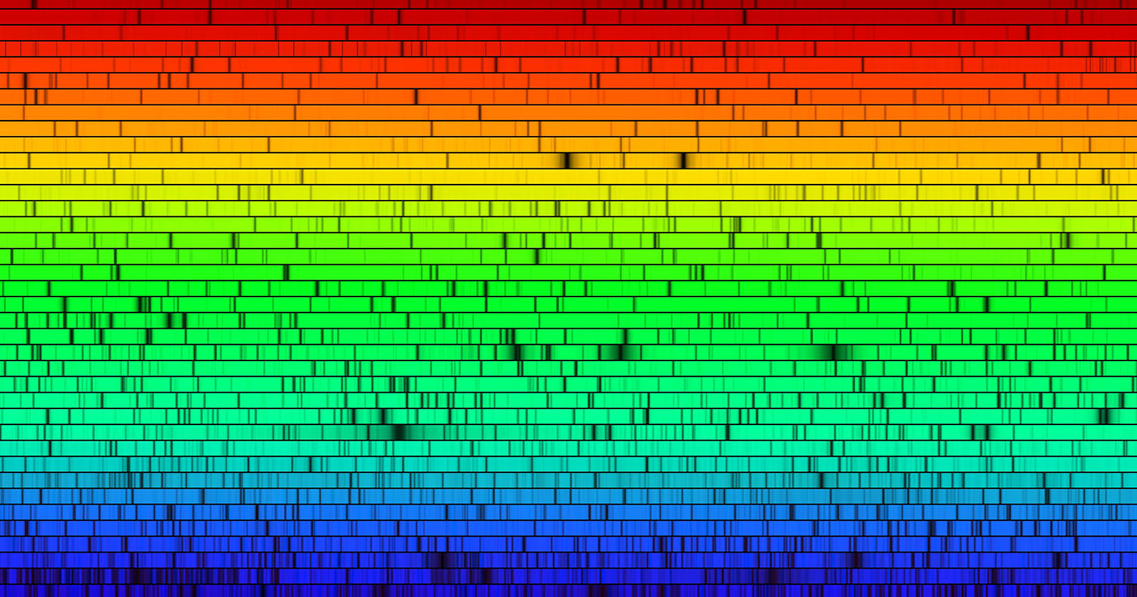 Bu spektrograf, Güneş’in neredeyse her renkte ışığı nasıl yaydığını gösteriyor
