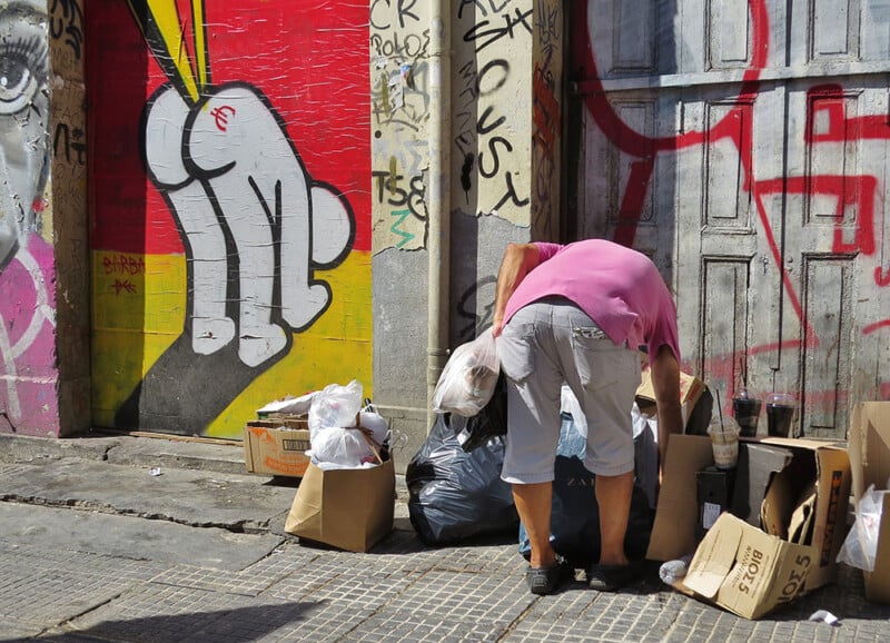 Juxtaposed street photo