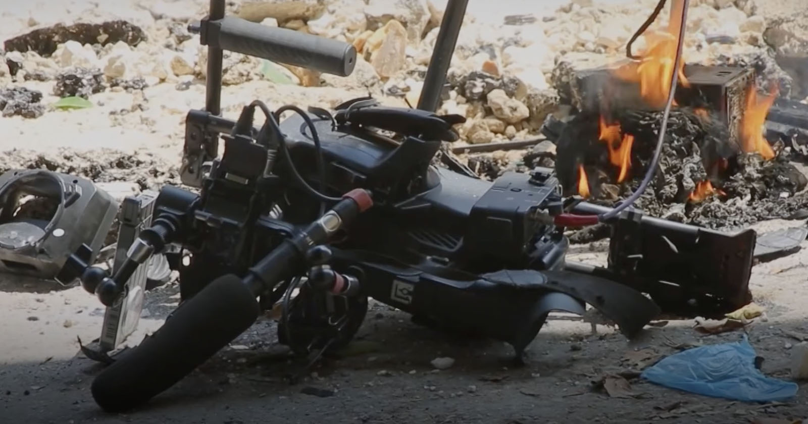 Israeli Forces Shoot TV Camera Into A Flaming Wreck | PetaPixel