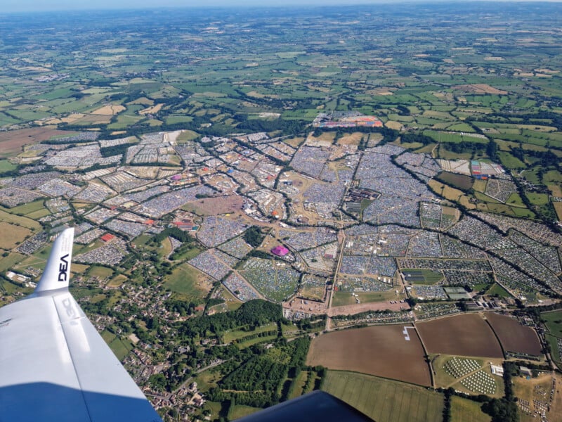 Phase One aerial cameras Glastonbury
