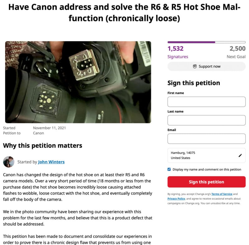 Canon Has a Hot Shoe Problem