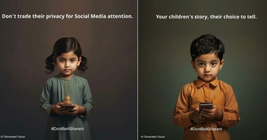 AI images of children used in campaign against sharenting