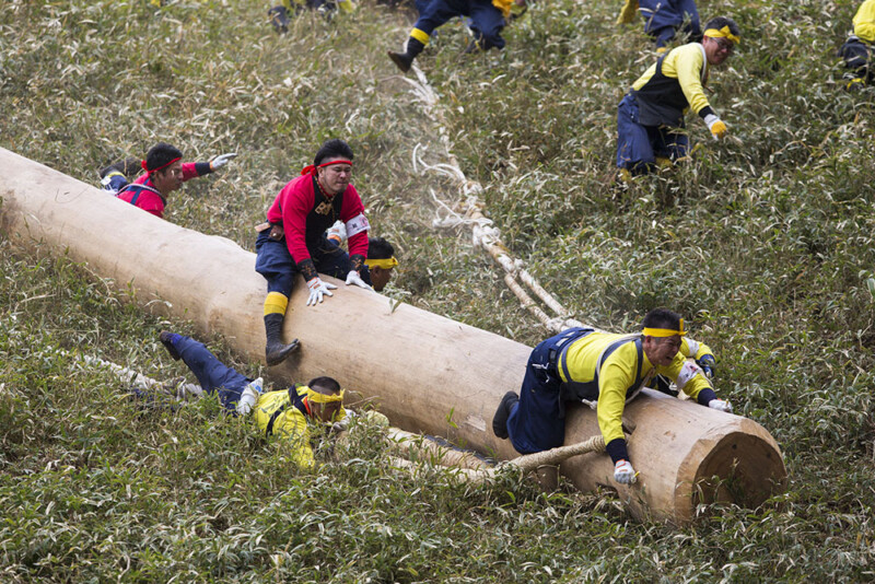 Log Riding in Japan.