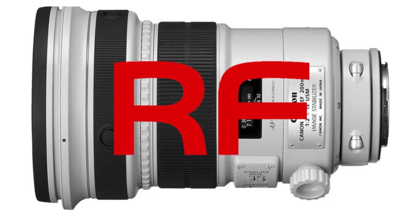 Canon RF 200mm f/2 patent