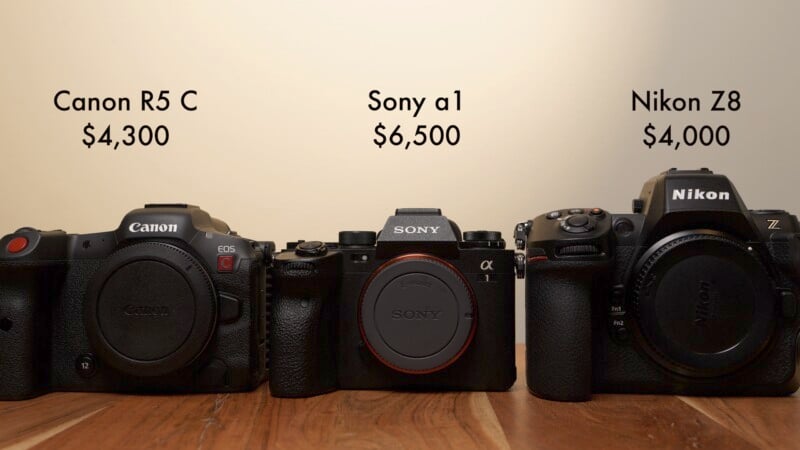 Sony A1 vs Canon R5 C vs Nikon Z8