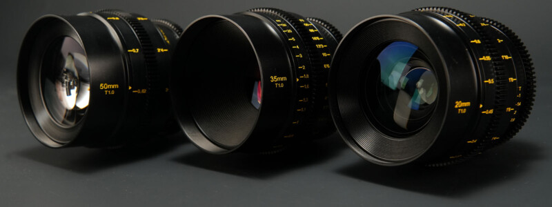 Zhong Yi Optics Mitakon Speedmaster S35 T1 cine lenses 