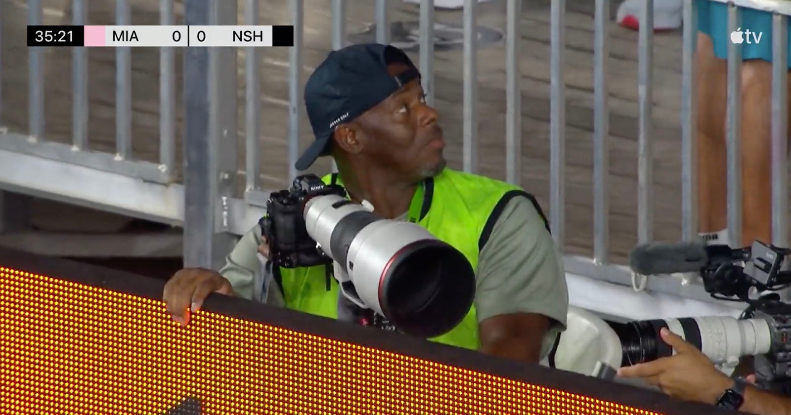 Ken Griffey Jr. Spotted at Soccer Game Photographing Leo Messi