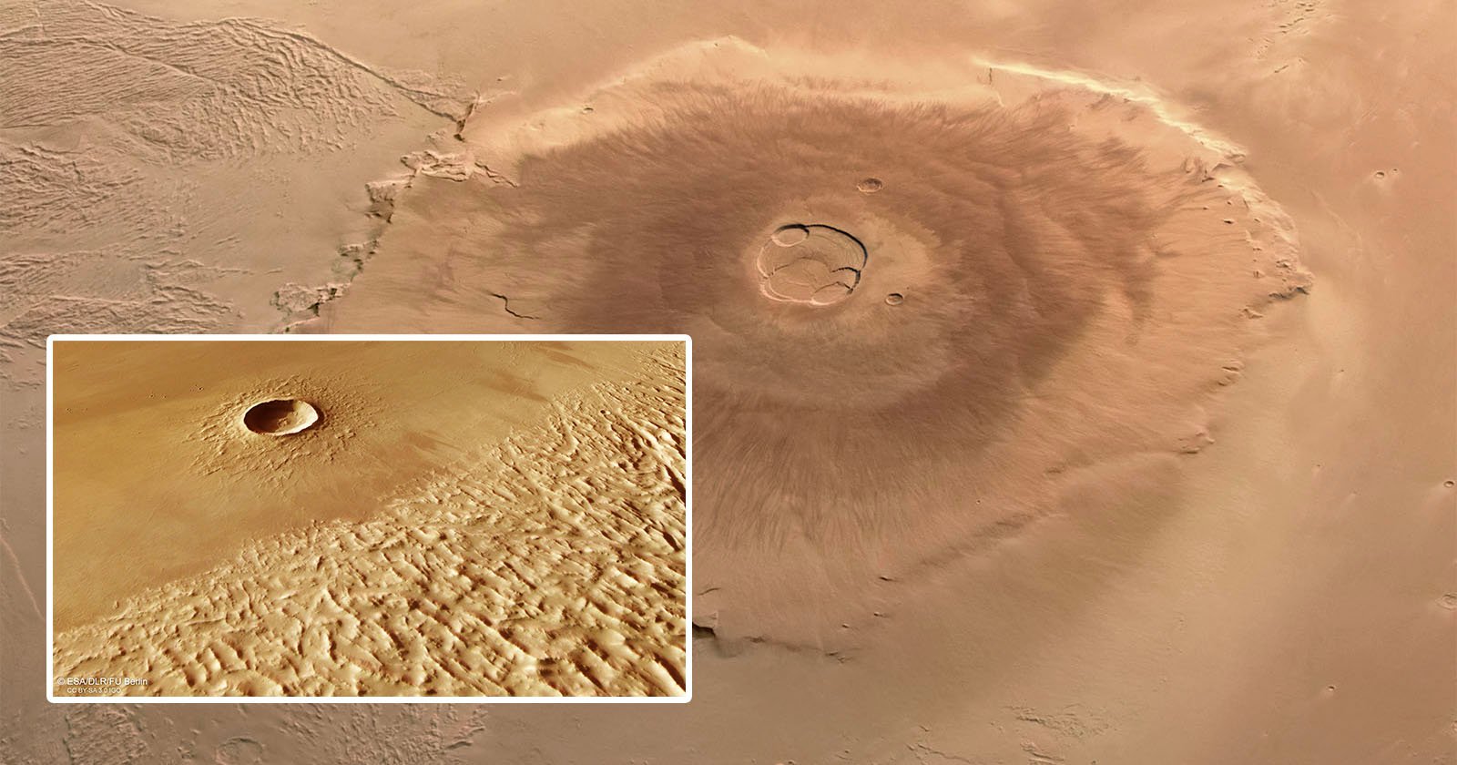 Mars Express provides incredible images of the Olympus Mons