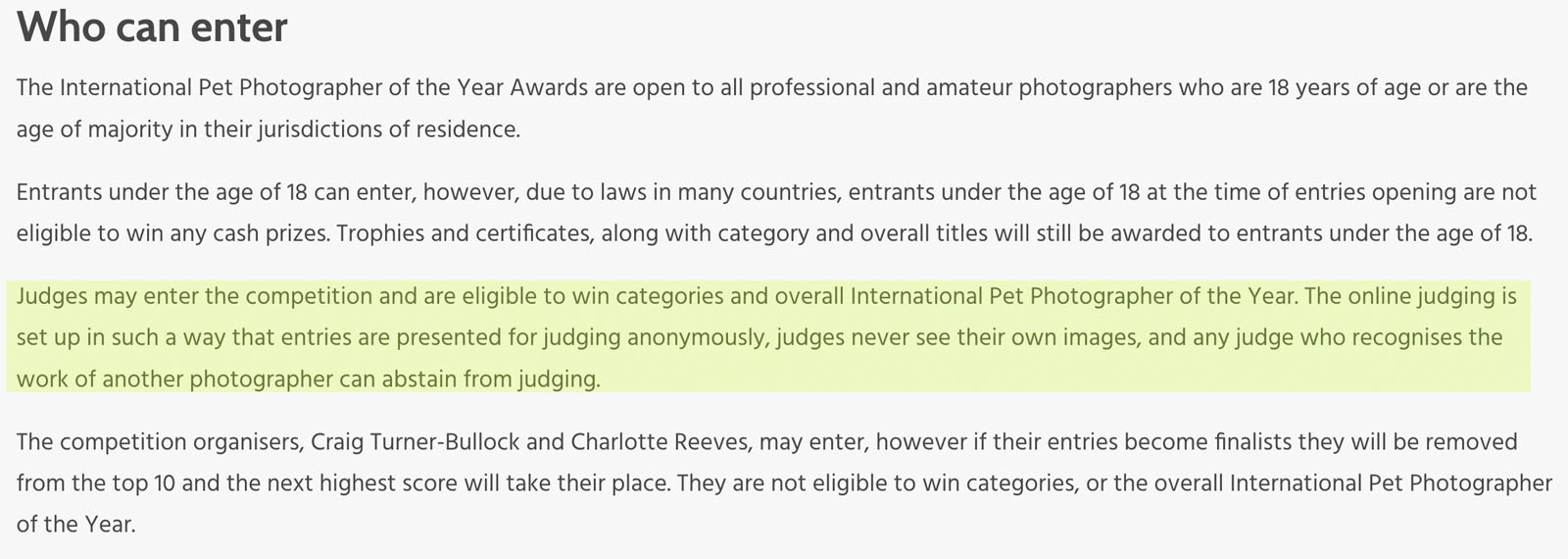 Pet Photographer of the Year Awards