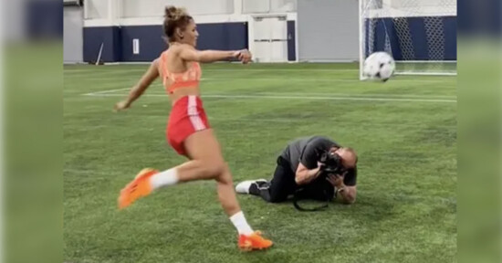 Soccer Star Destroys Photographer's Camera in a Fit at Being Substituted