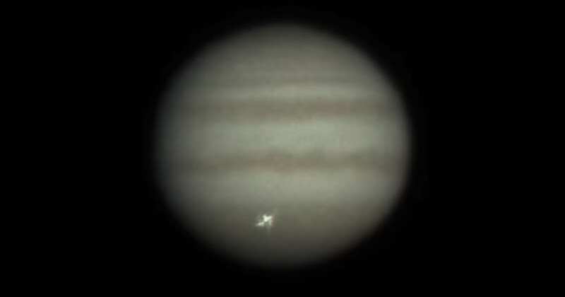 Fireball hitting Jupiter