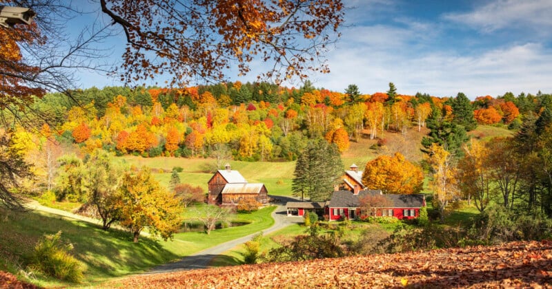 Pomfret, Vermont in the fall. 