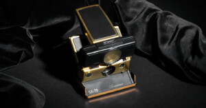 Retrospekt 24-karat gold-plated Polaroid SX-70 Sonar Autofocus instant film camera