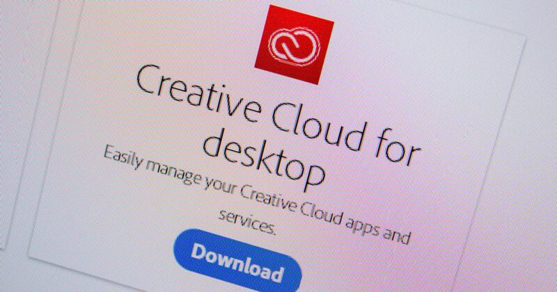 A window for Creative Cloud for desktop appears on a screen.