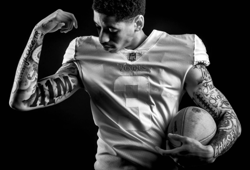 Infrared Portraits of NFL Players Bring Their Tattoos to Life