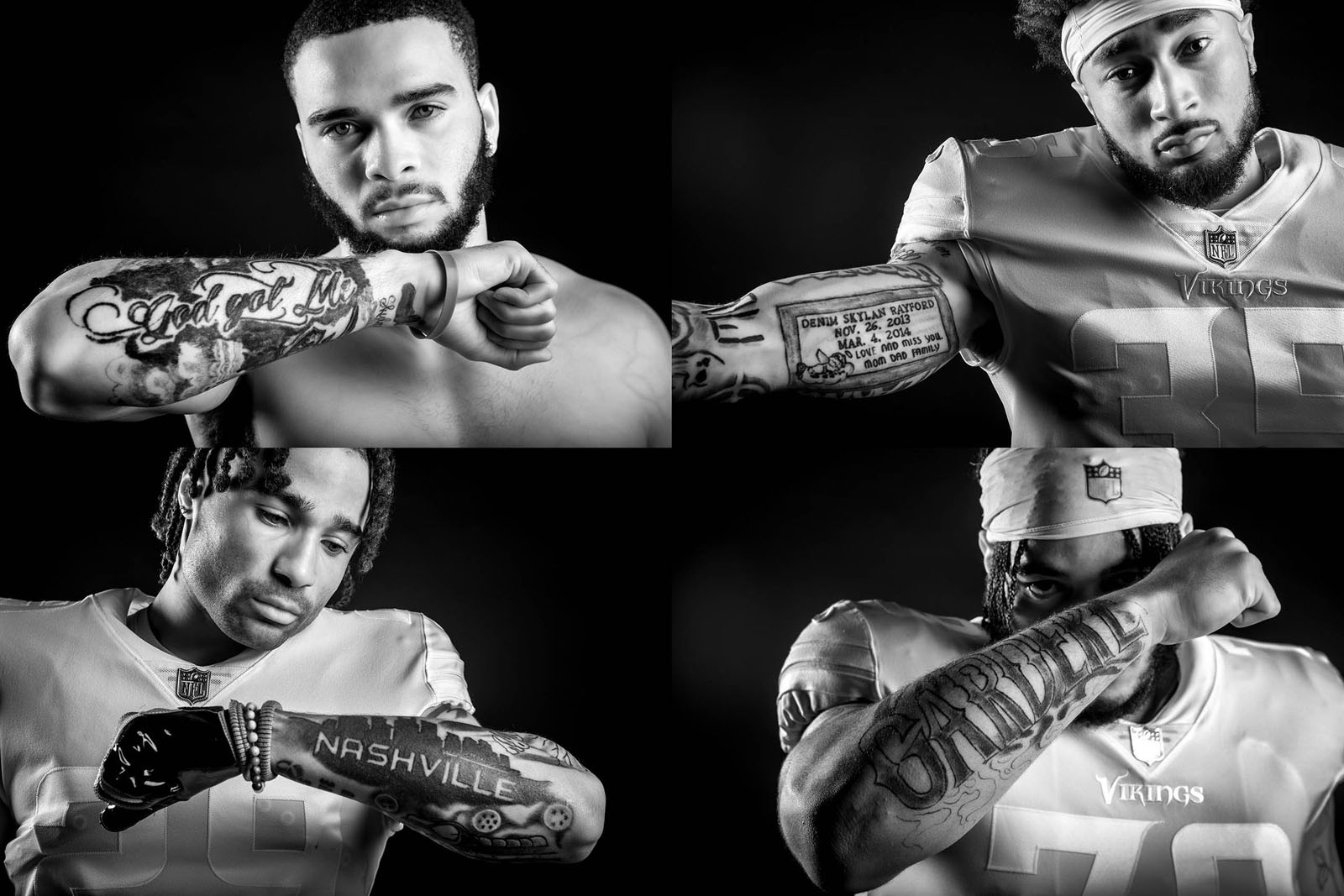 Infrared Portraits of NFL Players Bring Their Tattoos to Life | PetaPixel