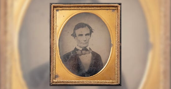 An ambrotype of Abraham Lincoln taken in 1858.