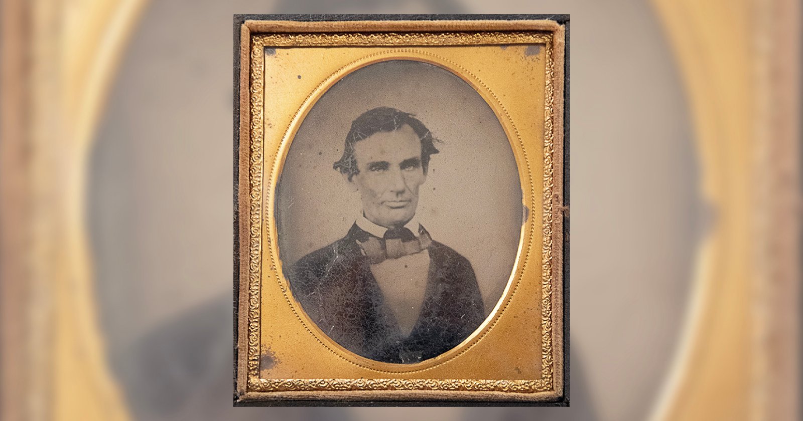 An ambrotype of Abraham Lincoln taken in 1858.