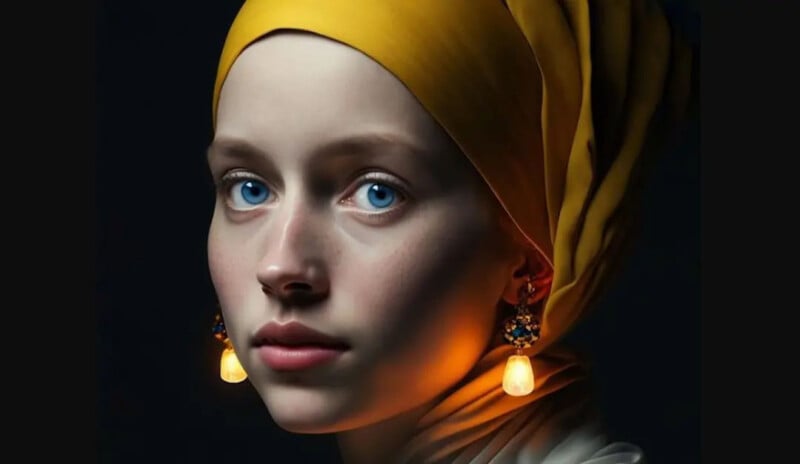 AI picture of Girl with a Pearl Earring