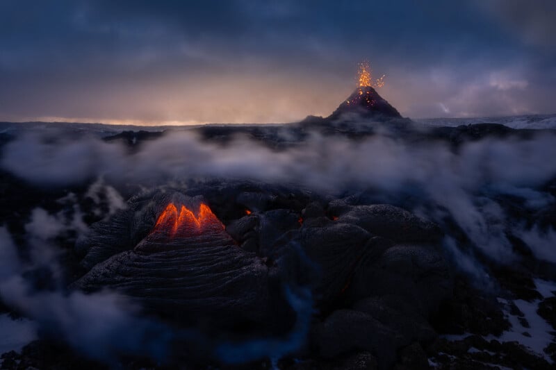 Iceland volcanos