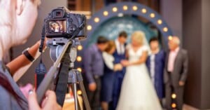 A bride banned her sister's husband from appearing in certain shots in the wedding photographers "just in case" they break up.