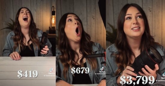 Photographer Asks wife to guess cost of camera kit funny tiktok video