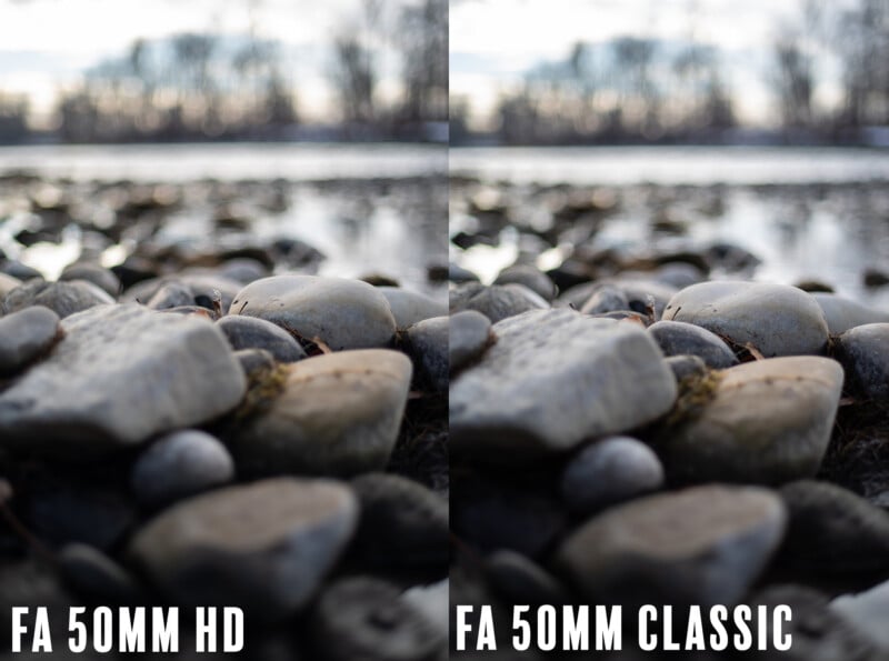 Pentax FA 50mm HD and Classic side by side