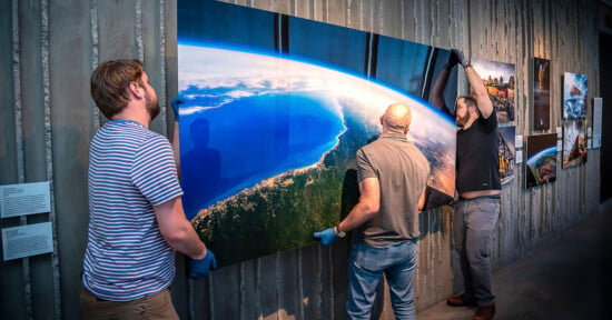 Massive print of photo taken at the edge of space