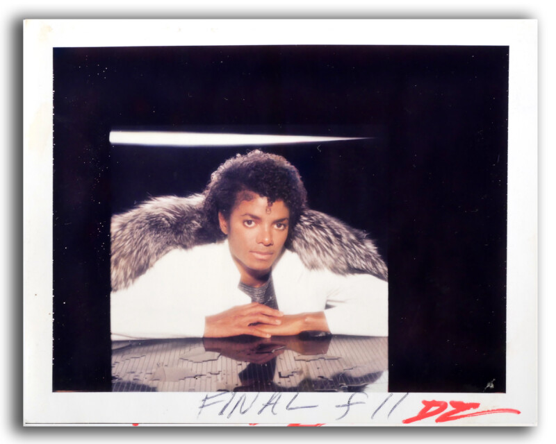 Michael Jackson Thriller album cover polaroid test shot