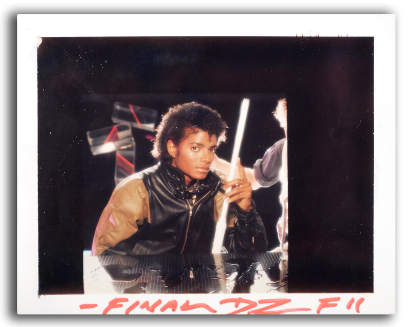 Michael Jackson Thriller album cover polaroid test shot